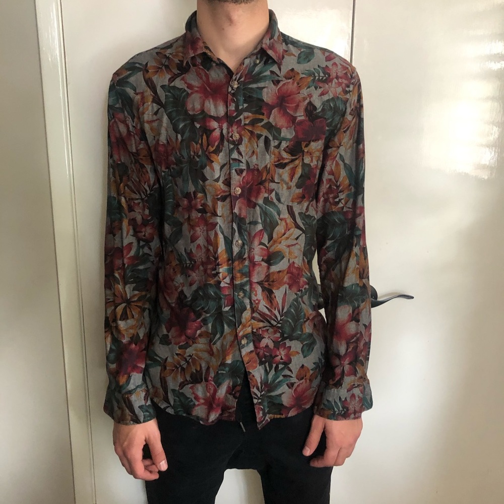 Barney cools floral shirt